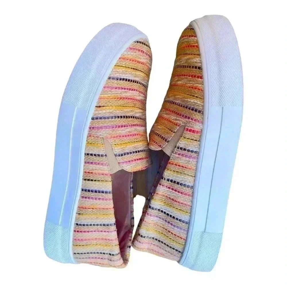 Women's Caslon Multicolored Slip On Sneakers Size 7 1/2 Great Preowned Condition - Picture 3 of 7